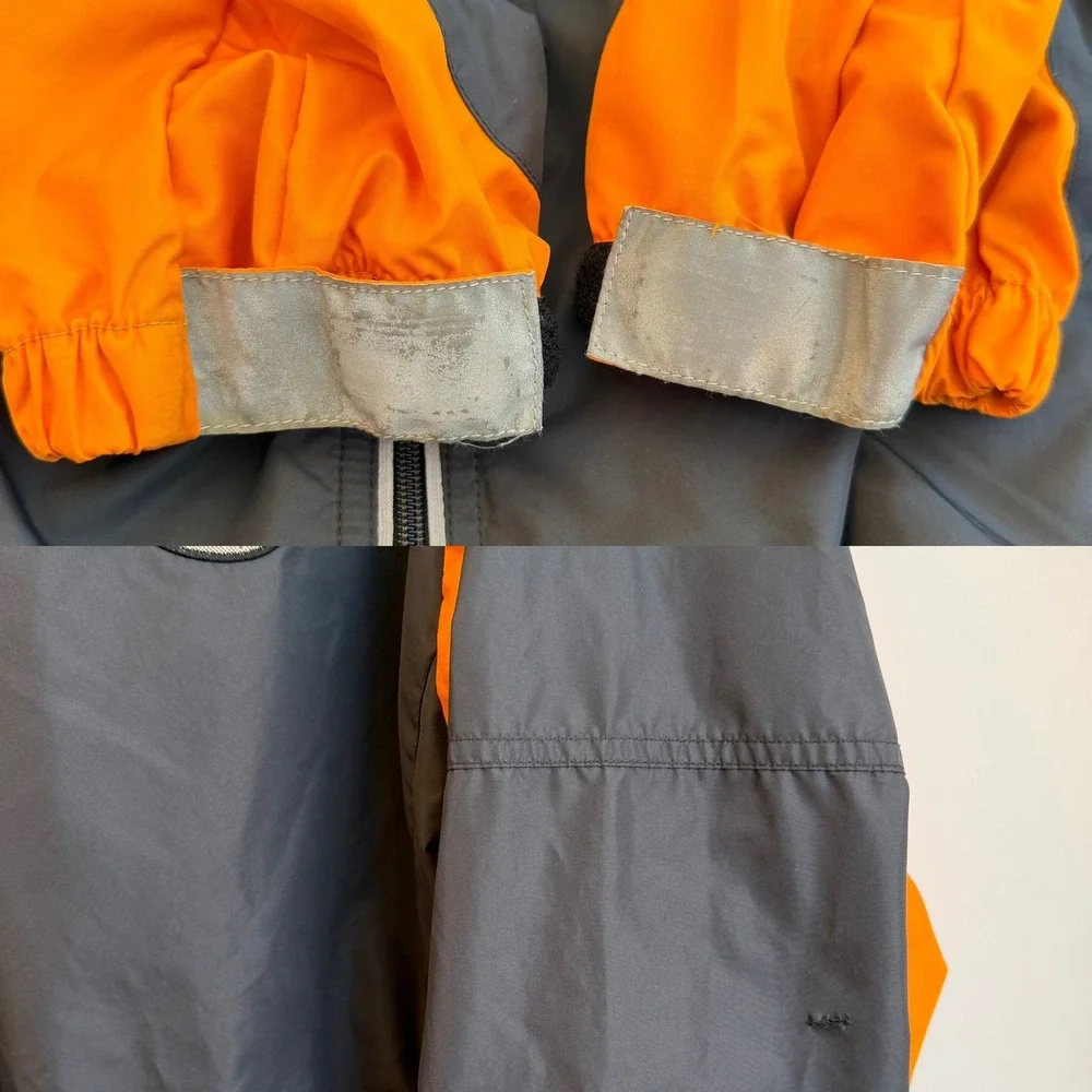 Vintage Nike Windbreaker Jacket Men's L Gray Orange Y2K Lightweight Gorpcore